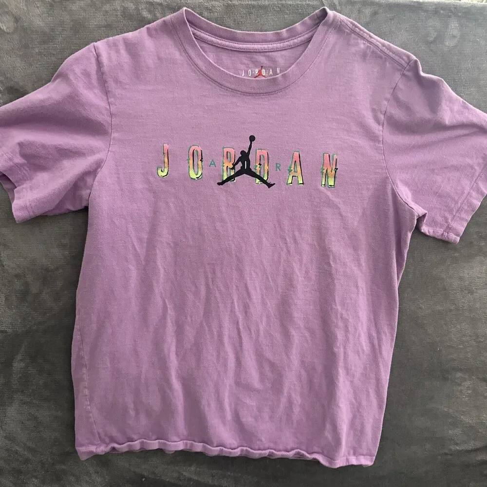Nike Jordan Air Shirt Retro Style Mens T-Shirt‎ Size Small Standard Fit Purple
